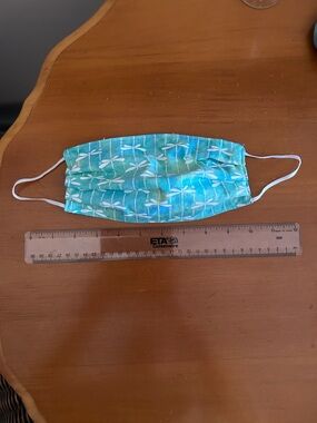 Turquoise Dragonfly Cotton Face Mask